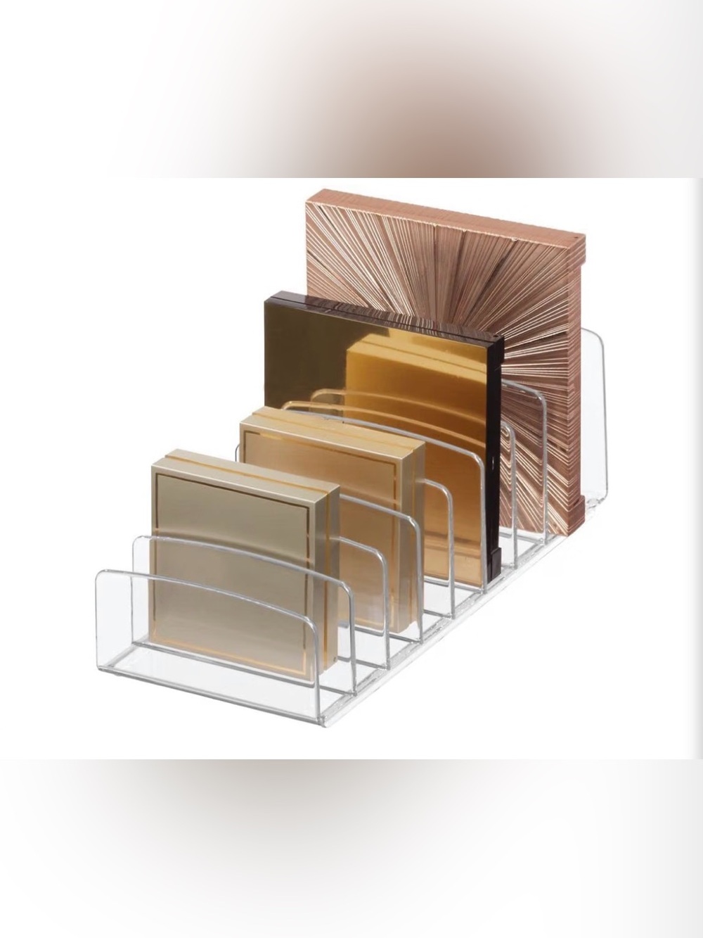 Clear Acrylic Makeup Organizer - White/Clear